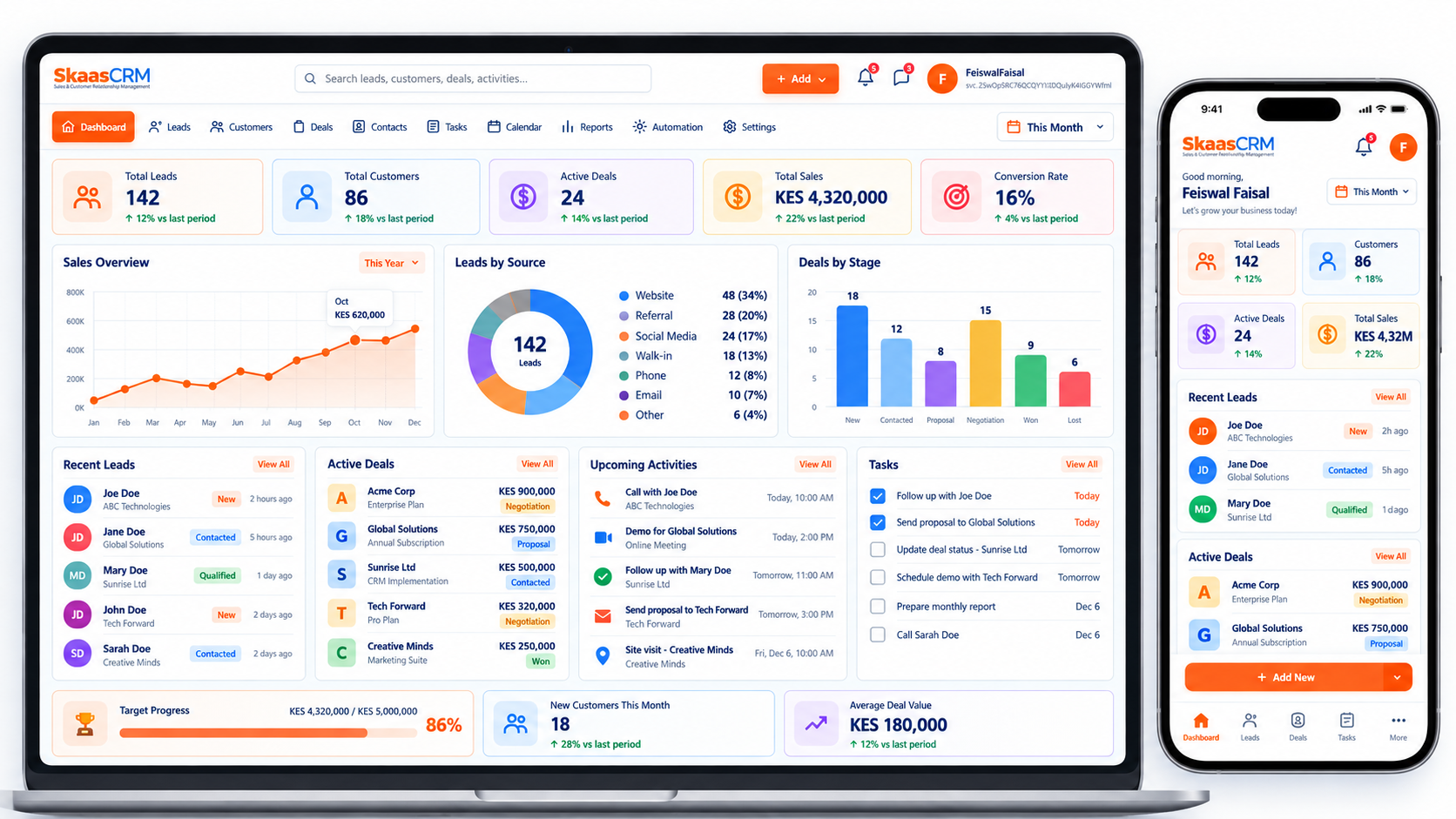 SkaasCRM Sales and Customer Relationship Management